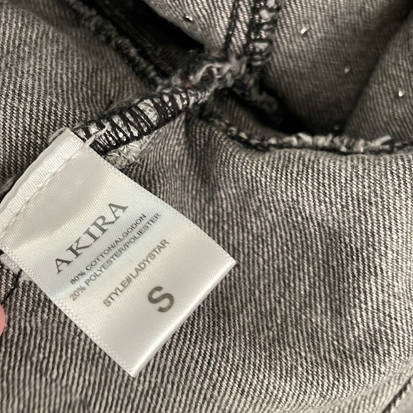 AZALEA WANG metal stud crop denim jacket AKIRA rare - Picture 11 of 12